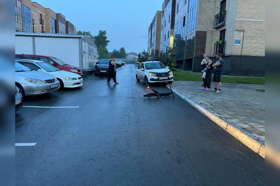 В Новосибирске водитель «Лады Гранты» сбил девочку на велосипеде. Фото: ГАИ Новосибирска