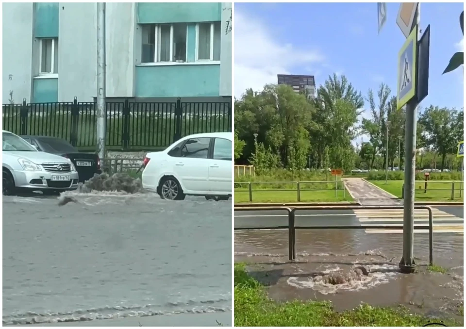 Мощный ливень оставил после себя много последствий. Фото: https://t.me/chp_samara / https://t.me/eshcho_samara