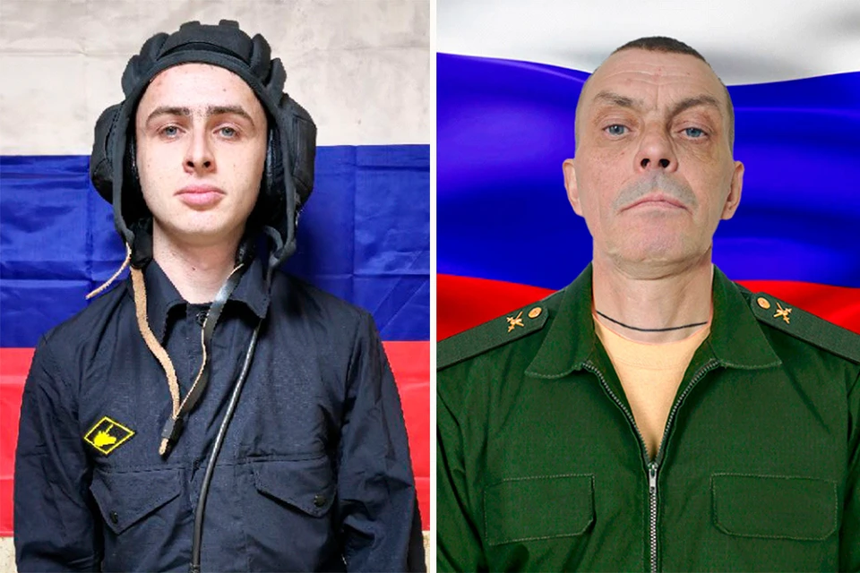 Гвардии лейтенант Иван Орлов и гвардии младший сержант Андрей Корниенко