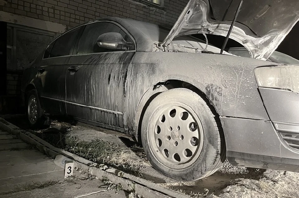 Житель Барановичей из мести поджег чужой автомобиль. Фото: УСК по Брестской области.