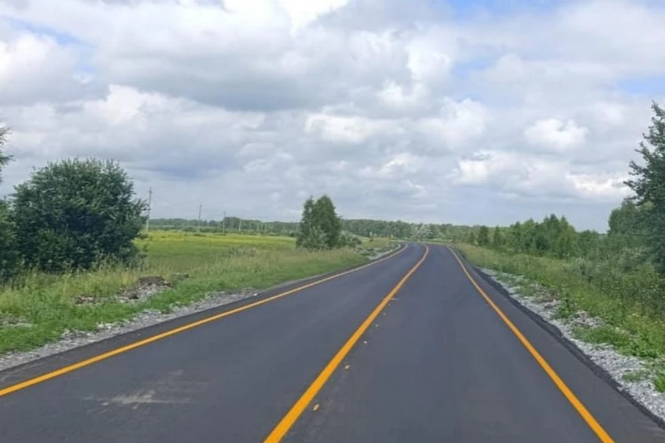 В Новосибирской области ремонтируют дорогу Мошково–Белоярка. Фото: ТУАД