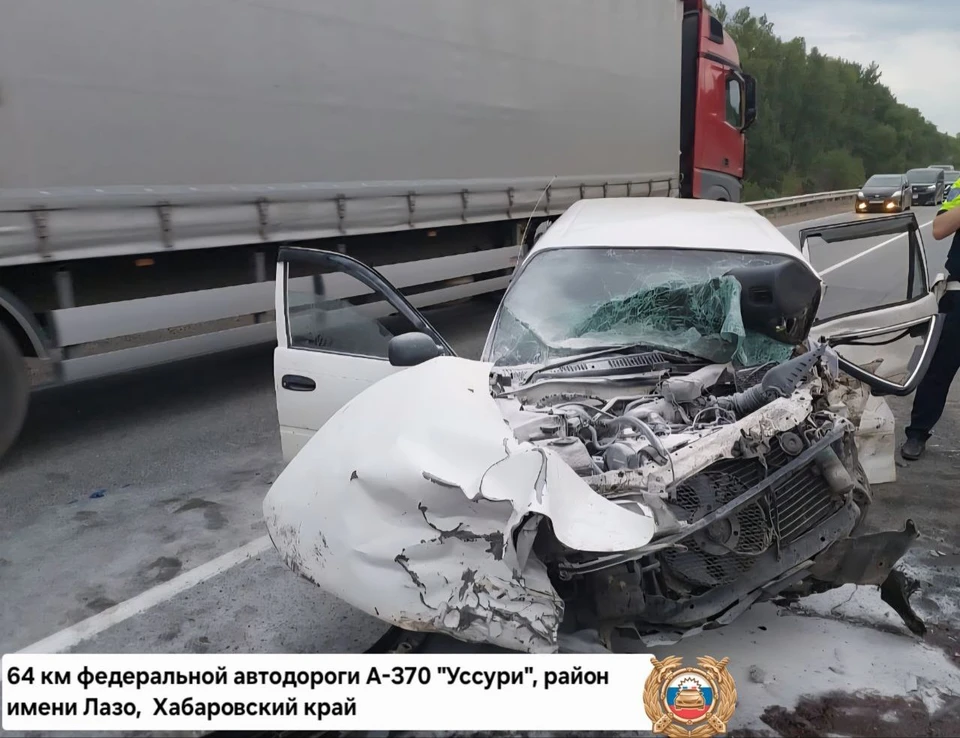 Женщина погибла и дети пострадали в лобовом ДТП в Хабаровском крае Фото: ГАИ Хабаровского края