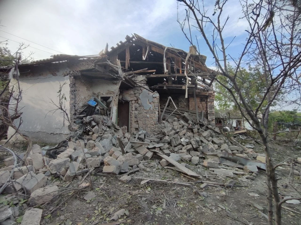 ВСУ обстреляли город Горское. ФОТО: ТГ-канал Сергея Колягина
