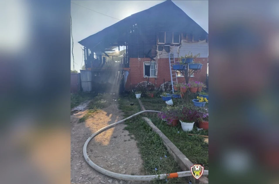 Мужчина спас многодетную семью на пожаре в Грахово. Фото: Государственная противопожарная служба Удмуртской Республики