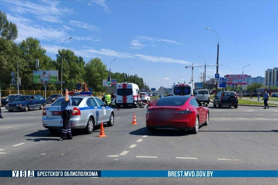 16-летний мотоциклист погиб в ДТП в Бресте. Фото: УВД Брестского облисполкома.