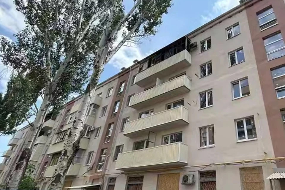 Липецкие строители восстановили дом на улице Бахчиванджи в Мариуполе. Фото: РКС-НР