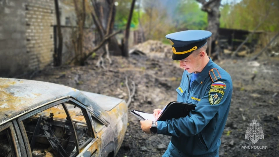 Один человек погиб на пожарах в ЛНР за сутки. ФОТО: МЧС России