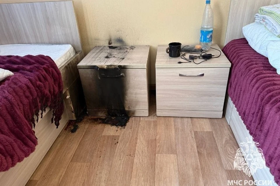 В номере сработала автоматическая пожарная сигнализация. Фото: МЧС России
