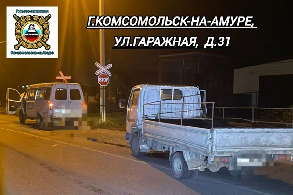 Два грузовика столкнулись в Хабаровском крае Фото: Госавтоинспекция Комсомольска