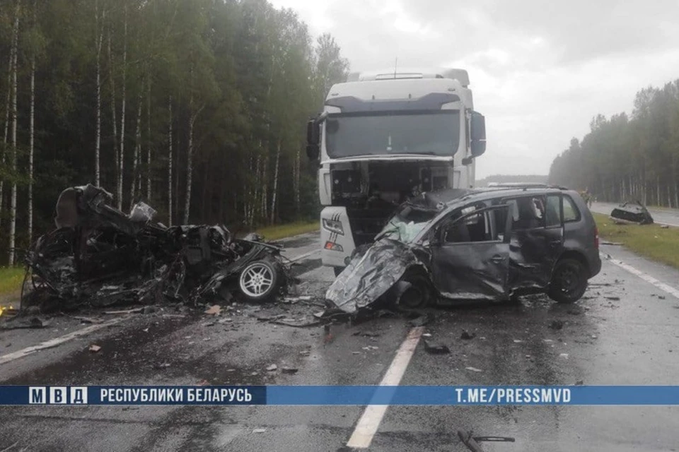 МВД раскрыло детали лобового ДТП с пятью погибшими под Ивацевичами. Фото: телеграм-канал МВД Беларуси