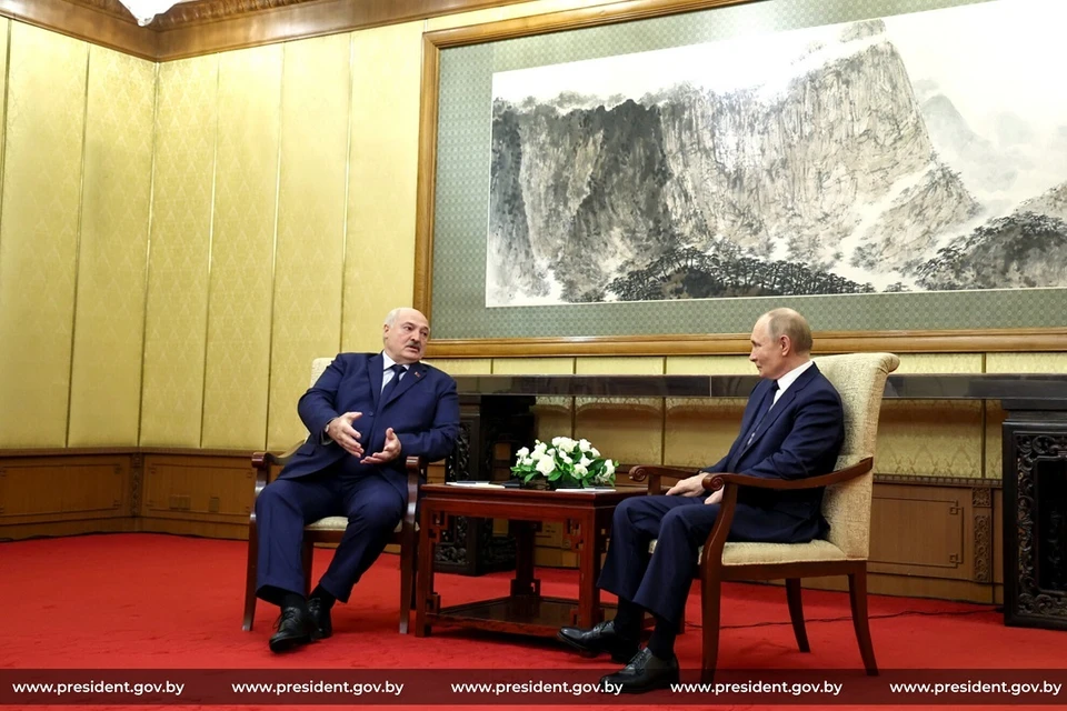 Встреча президентов Беларуси и России Александра Лукашенко и Владимира Путина прошла в Пекине. Фото: president.gov.by.