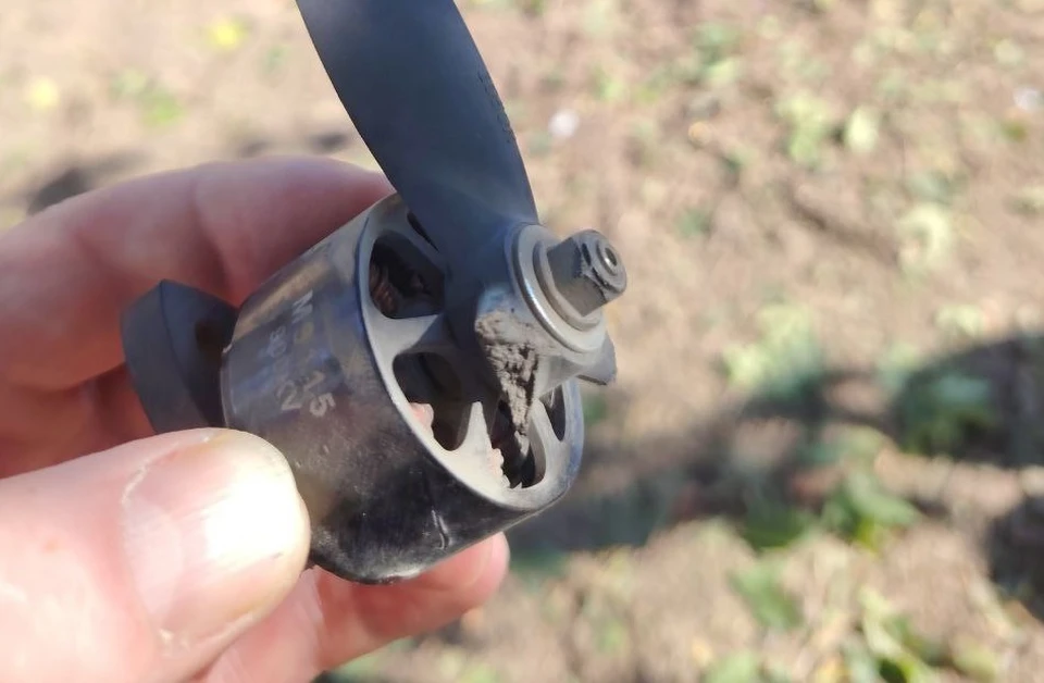 Часть дрона, оказавшегося в Энергодаре. Фото - тг-канал Максима Пухова