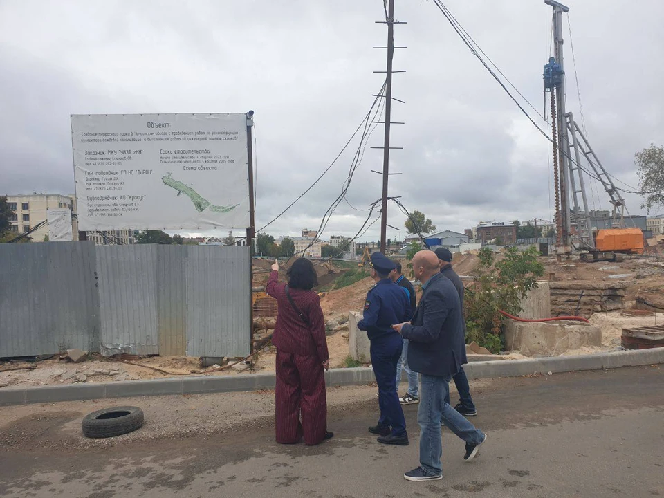Прокуратура проверила ход строительства террасного парка в Нижнем Новгороде. Фото: пресс-служба прокуратуры Нижегородской области.
