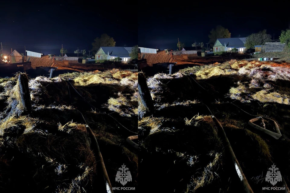 Огонь охватил сухое сено в считанные минуты.