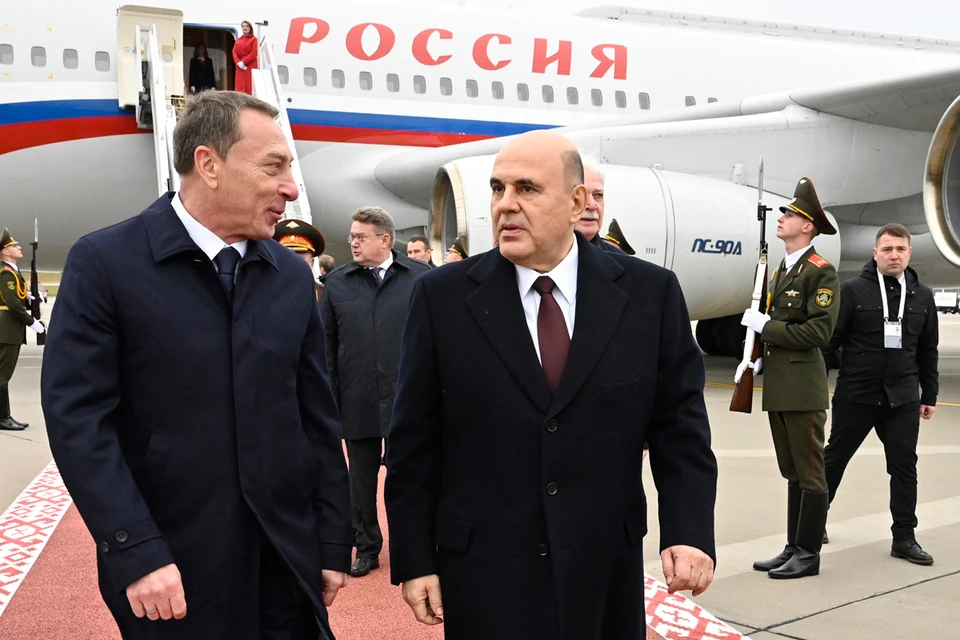 Михаил Мишустин прилетел с двухдневным визитом в Минск. Фото: Александр Миридонов/POOL/ТАСС