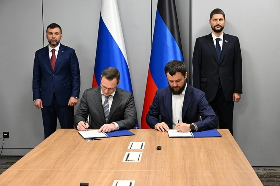 В ДНР подписали соглашение с организацией «Спаси жизнь». Фото: ТГ/Пушилин