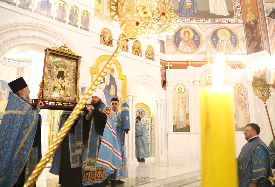 В воскресенье попасть на литургию и поклониться святыне можно в соборе Александра Невского. Фото: Константин Броневицкий, предоставлено Волгоградской епархией.