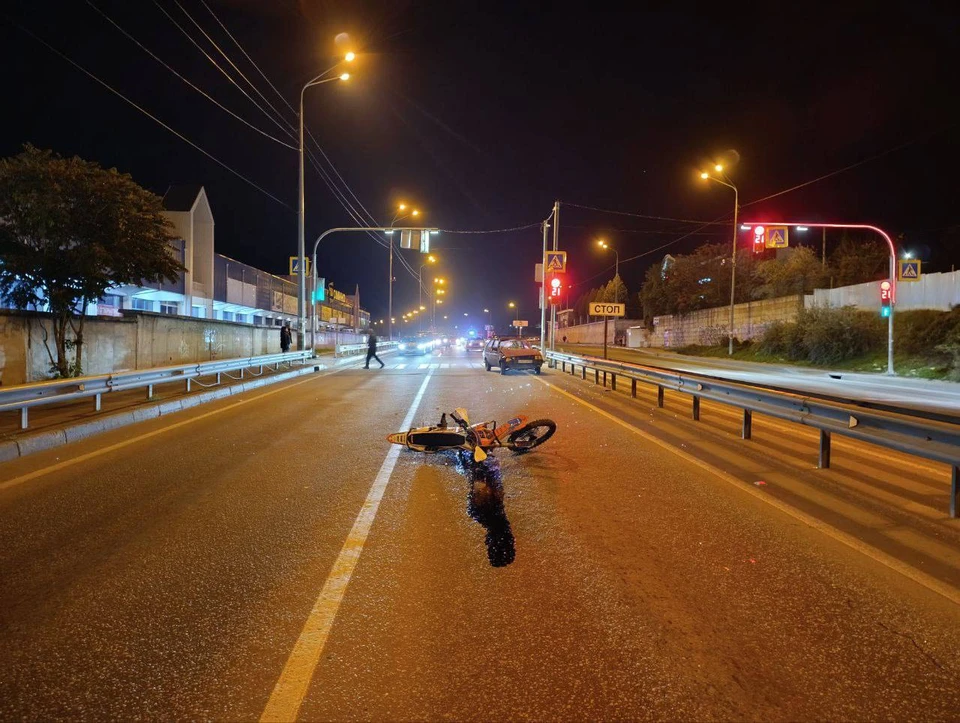 Место ДТП. Фото: ГИБДД Севастополя