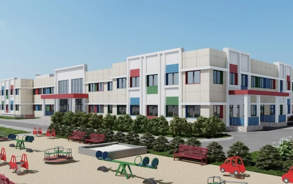 В этом же районе построят школу, поликлинику и еще три детсада. Эскиз: телеграм-канал Михаила Развожаева