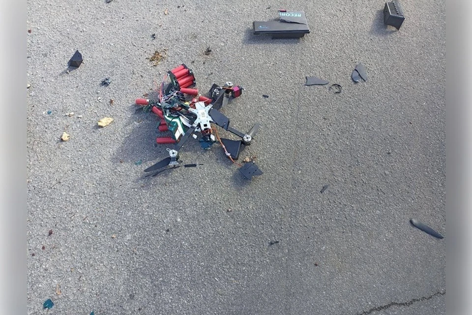 Несколько дронов ВСУ пришлось обезвредить в Новой Каховке. Фото: тг-канал Владимира Оганесова