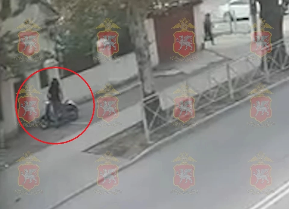 Момент кражи попал в объектив камеры видеонаблюдения. Фото: МВД Крыма