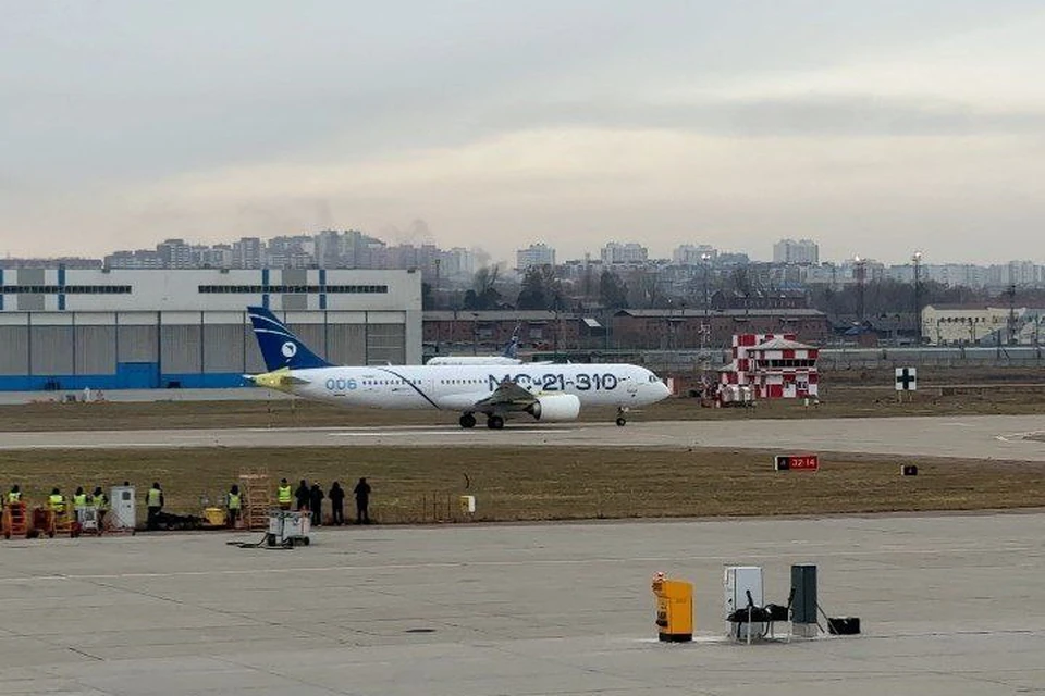 Второй импортозамещенный самолет МС-21 взлетел с аэродрома в Иркутске. Фото: телеграм-канал Минпроторг России