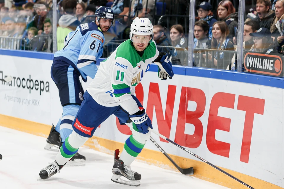 39-летний защитник Григорий Панин выступает за «Салават Юлаев» с 2017 года и остается бессменным капитаном команды. Фото: ХК «Салават Юлаев»