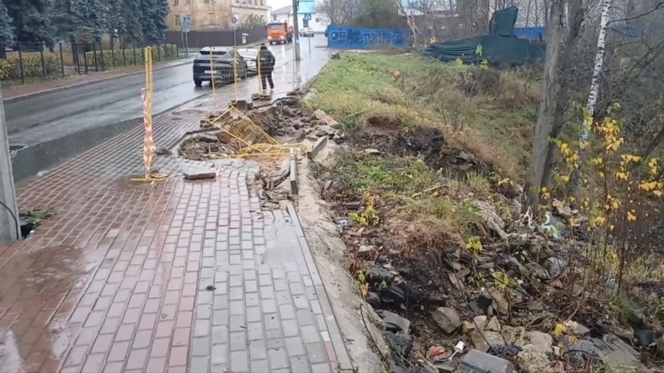 Власти Калуги разработали проект по укреплению склона на улице Марата