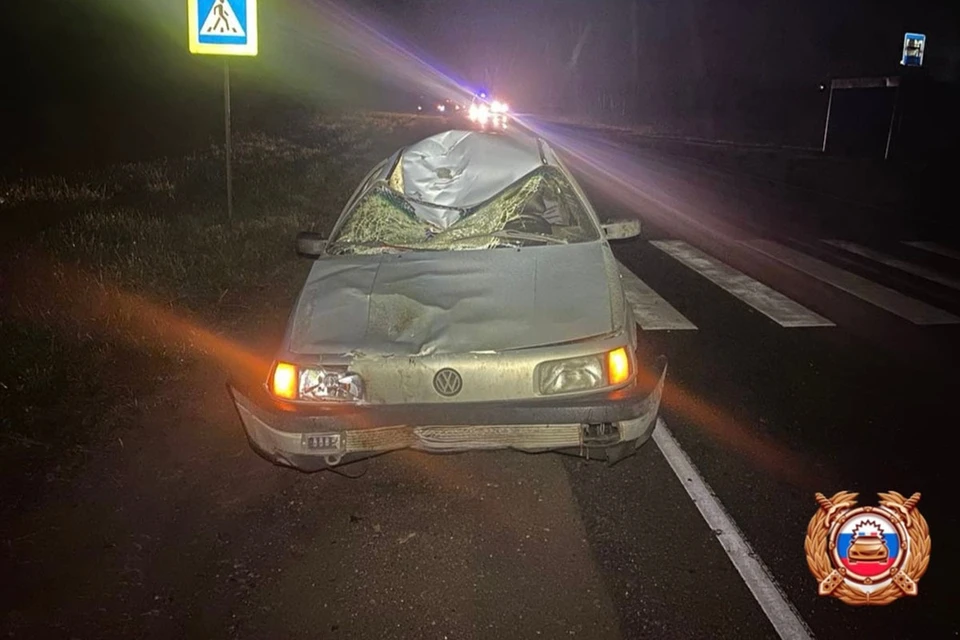 Удар был такой силы, что машину искорёжило. Фото: управление Госавтоинспекции по Тверской области