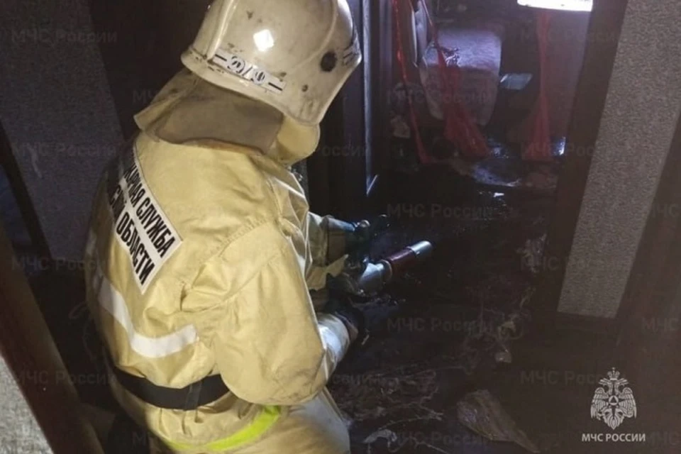 Площадь пожара составила пять квадратных метров. Фото: пресс-служба ГУ МЧС по Свердловской области