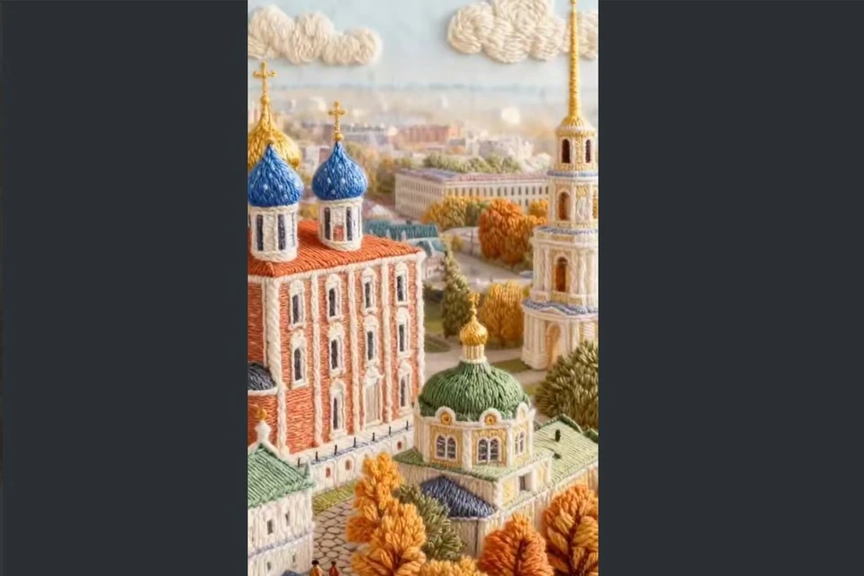 ИИ теперь вяжет целые города. Фото: @svetaneiroseti