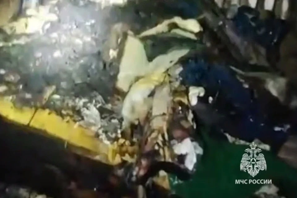 Последствия пожара.