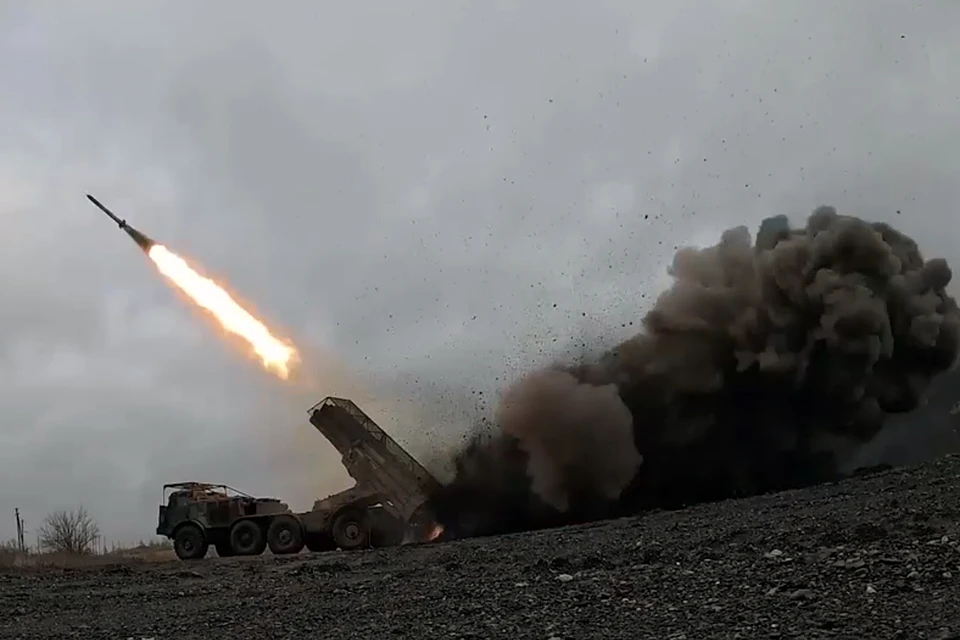 Боевая работа РСЗО "Ураган"