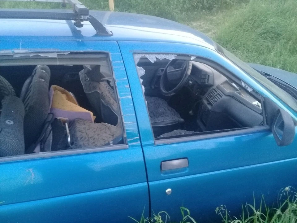 Машина повреждена.