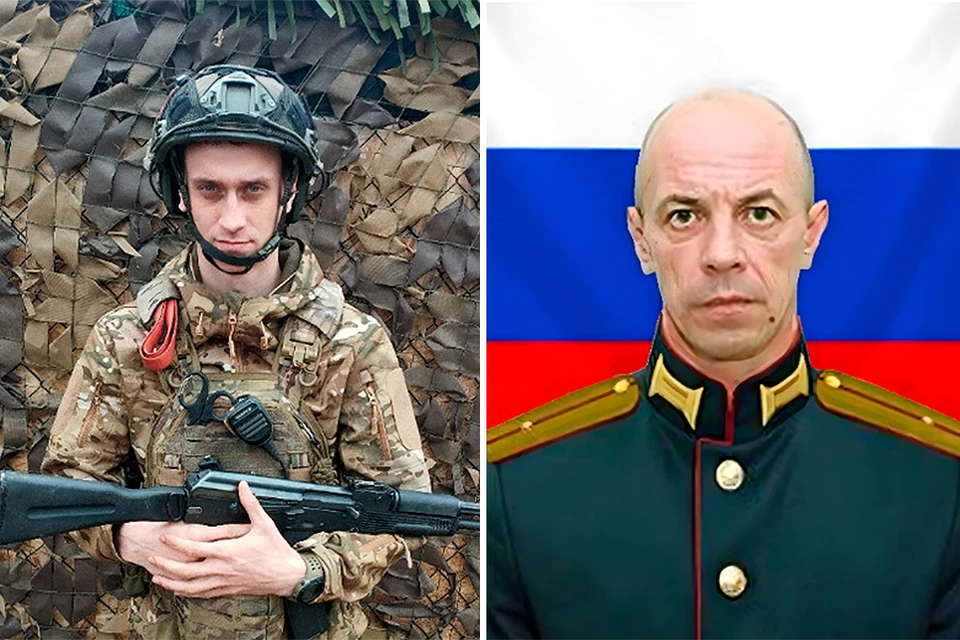 Гвардии рядовой Григорий Решетилов и младший лейтенант Николай Николаев