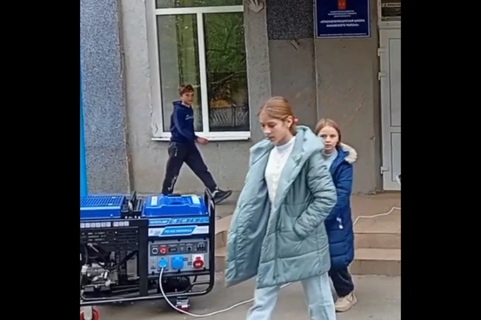 Генератор от НФ уже работает в школе села Красный Перекоп. Фото: Народный фронт Херсонской области