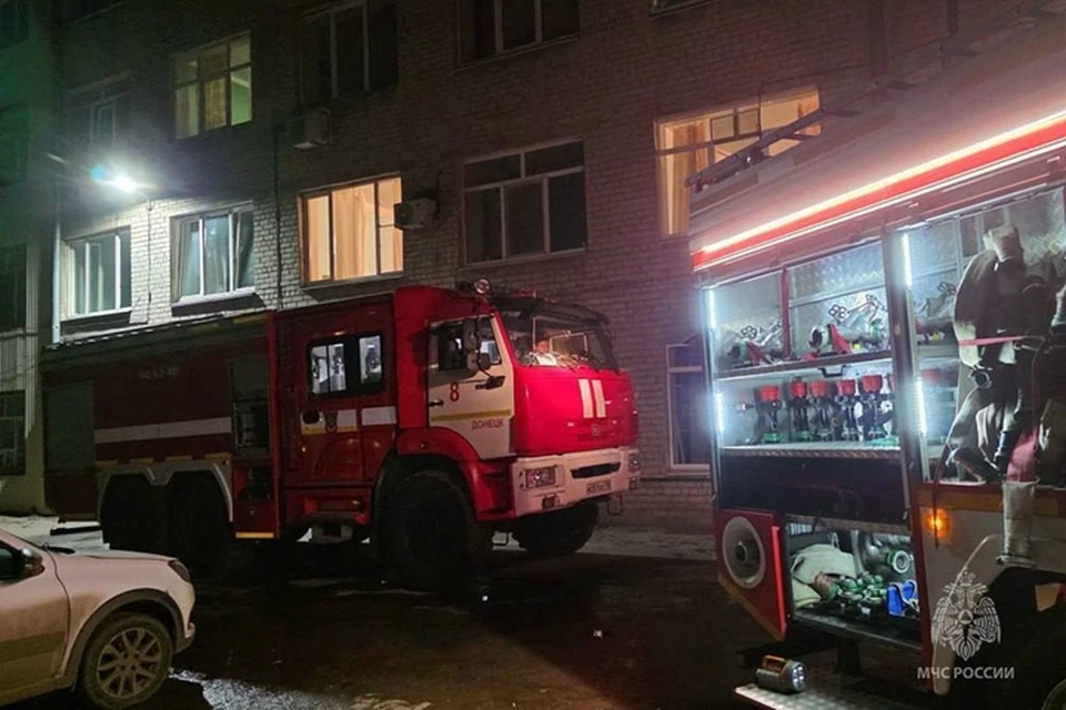 МЧС предотвратило крупный пожар в донецкой больнице. Фото: МЧС России по ДНР