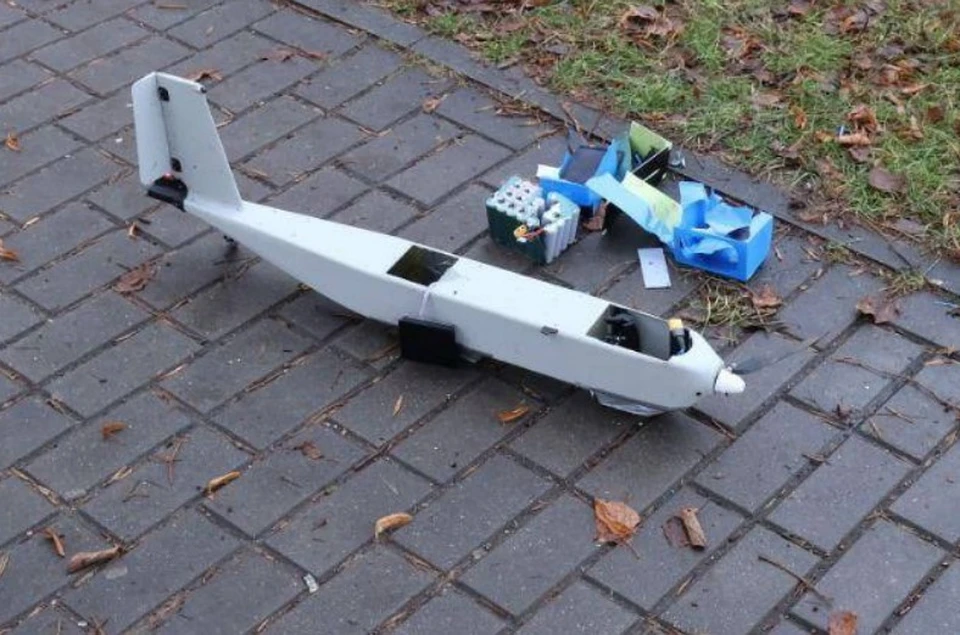 Беспилотник, запущенный с территории Литвы и упавший в Гродно, содержал экстремистские материалы. Фото: МВД Республики Беларусь