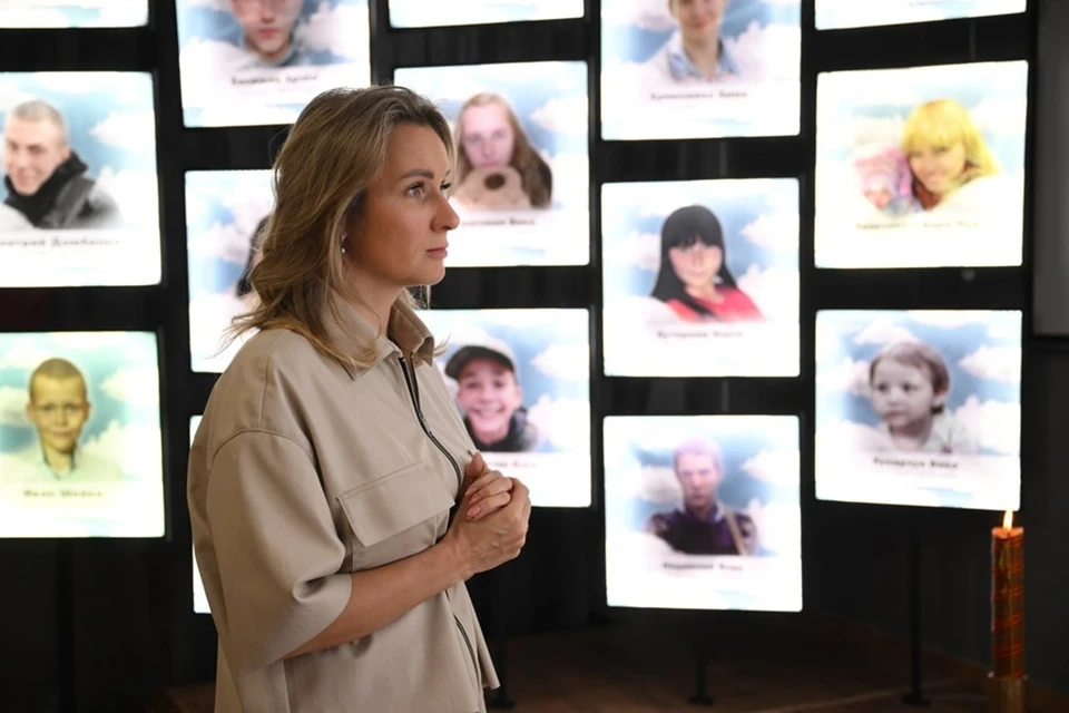 Мария Львова-Белова побывала в Горловке. Фото: ТГ-канал уполномоченного при Президенте РФ по правам ребенка