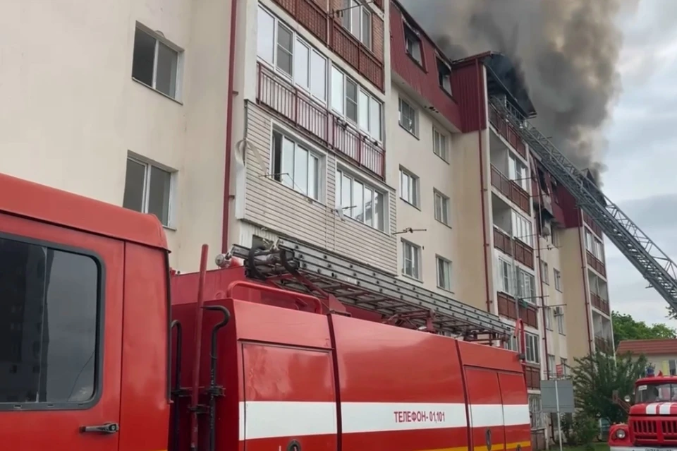 Возгорание на площади в 600 квадратных метров удалось локализовать. Фото: стоп-кадр видео МЧС по КБР