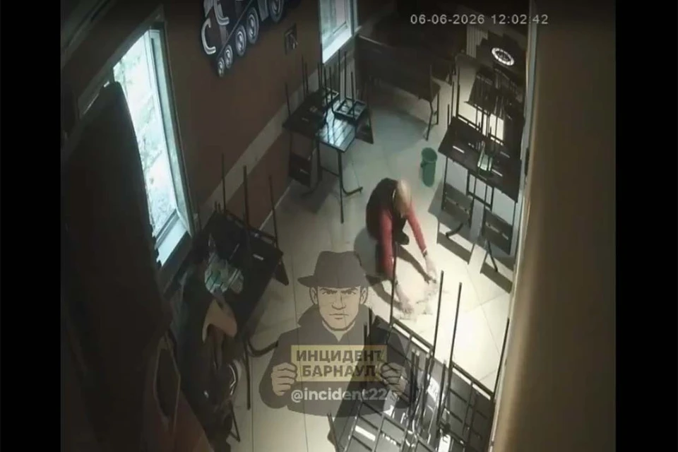 Нарушитель порядка. Скриншот видео из сообщества "Инцидент Барнаул"