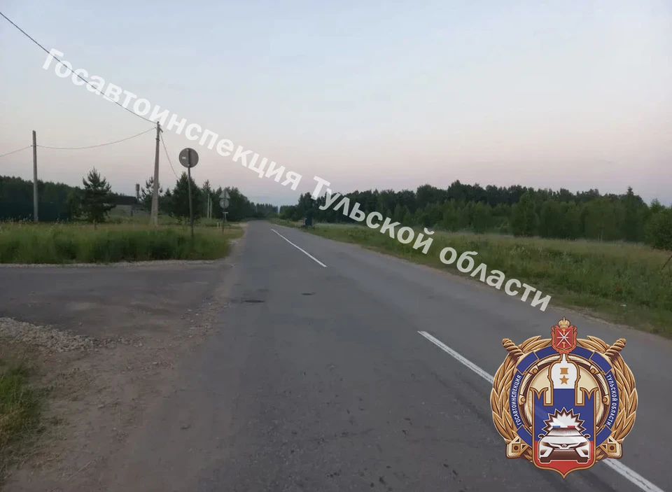 В Киреевском районе несовершеннолетний водитель перевернулся на питбайке.
