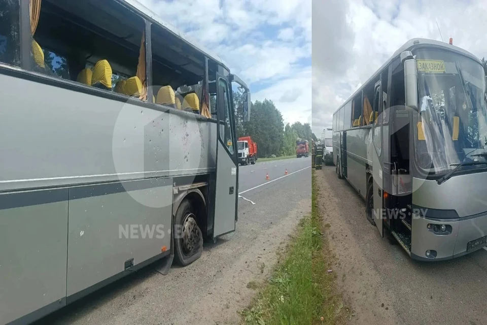 Что известно об атаке ВСУ на автобус с белорусскими детьми в Брянской области. Фото: «Первый информационный телеканал»