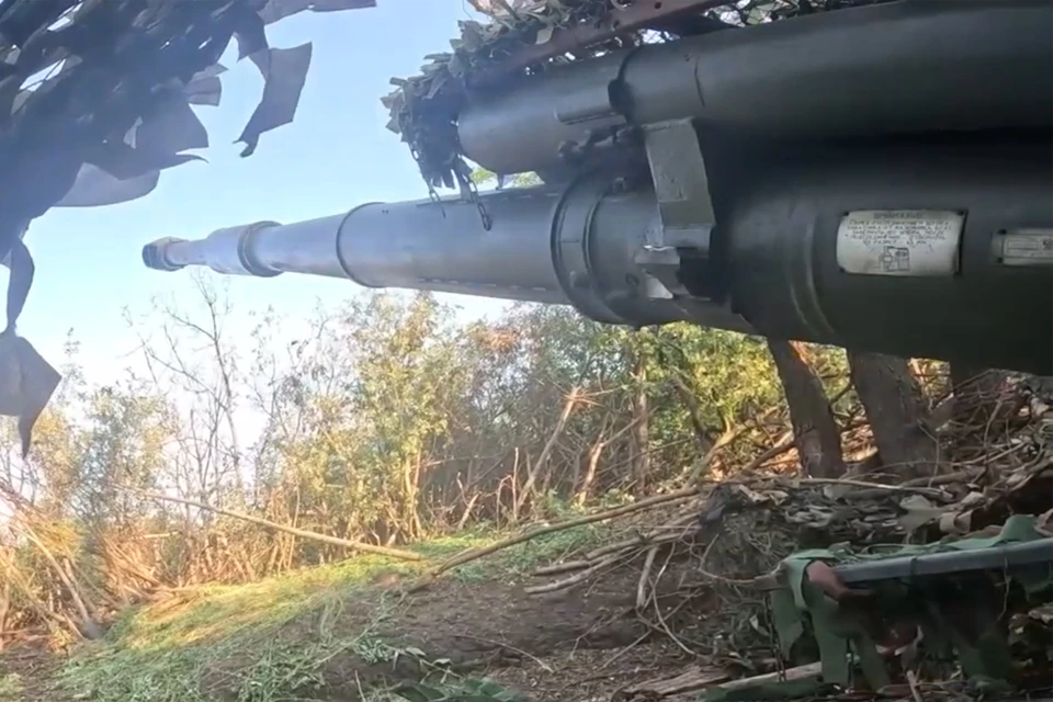 Боевая работа расчета самоходной гаубицы «Мста-С» группировки войск «Запад»