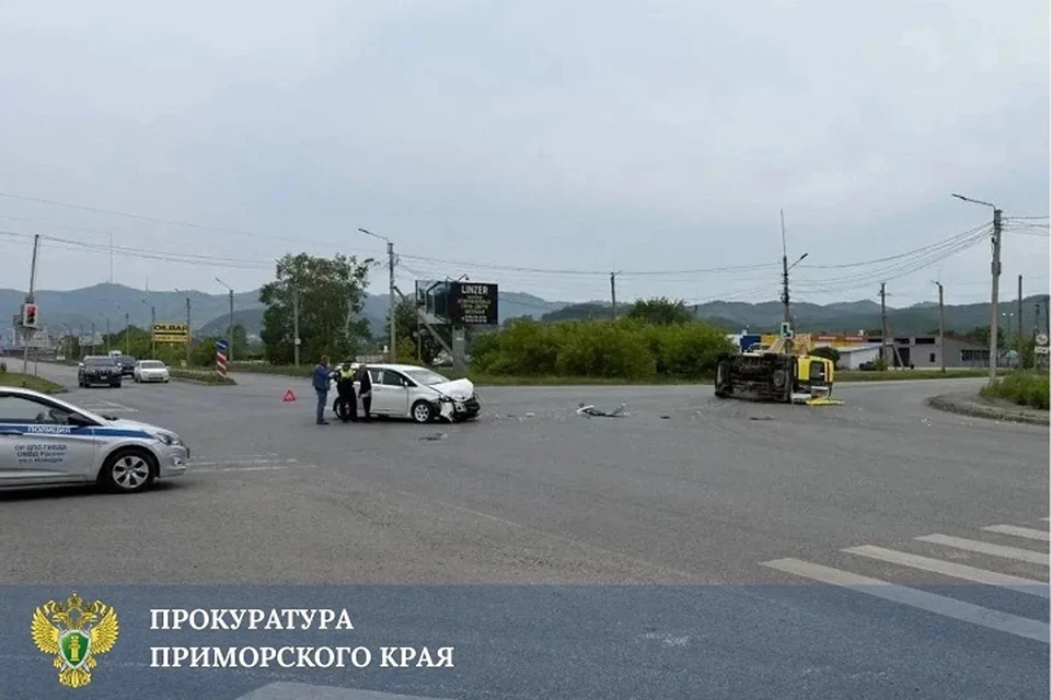Прокуратура проверит ДТП с перевернувшейся скорой в Находке Фото: прокуратура Приморского края