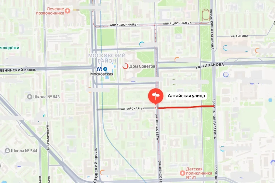 В ГАТИ рассказали о перекрытиях дорог с 4 июля в Петербурге. Фото: скриншот сервиса «Яндекс.Пробки» / Мойка78