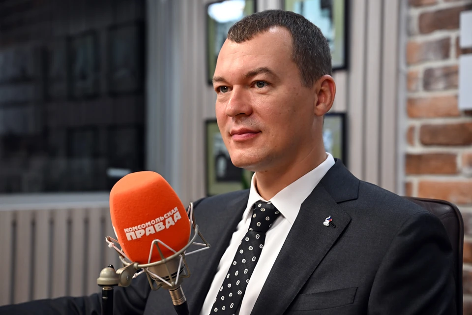 Михаил Дегтярев на радиостанции "Комсомольская правда"