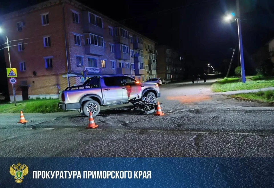 Юный мотоциклист получил тяжелые травмы, от которых скончался в больнице. Фото: пресс-служба УМВД России по Приморскому краю