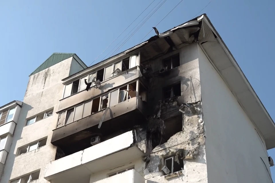 Больше 20 домов повреждены в Новороссийске при атаке БПЛА Фото: кадр из видео