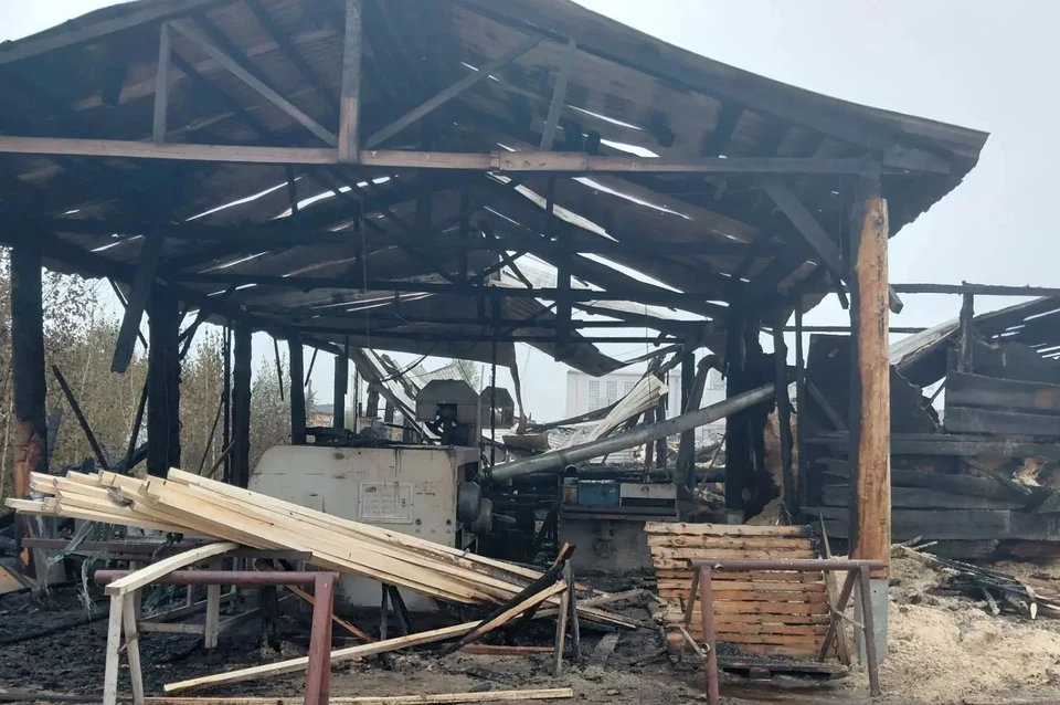 Борьба с огнем продолжалась более 4-х часов. Фото: ГУ МЧС России по Томской области